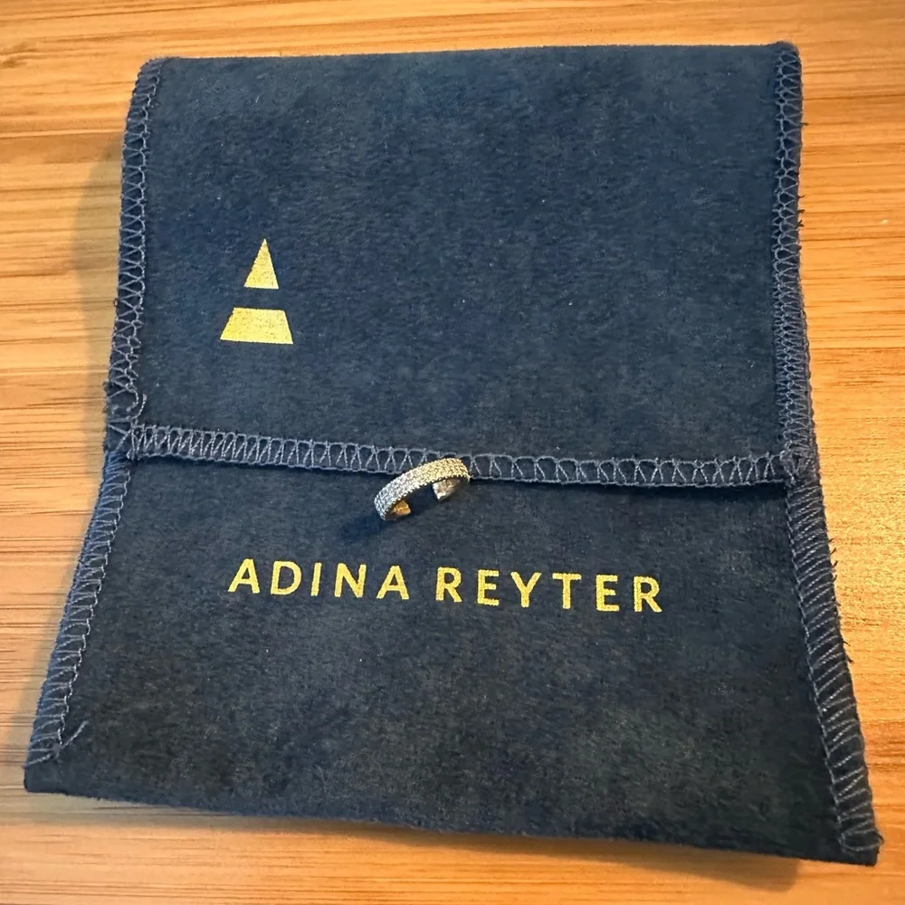 Adina Reyter 14k Pave Double Wide Ear Cuff - Picture 6 of 7